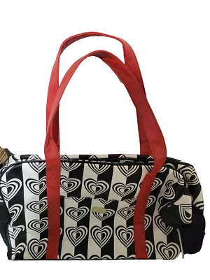 Bolsa de Lona Betsey Johnson Hearts Fin de Semana Noche Viaje Gimnasio Foto 1 de 3