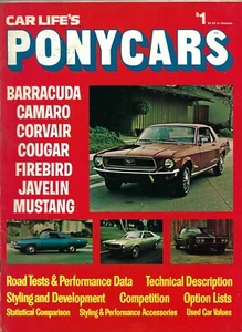 1968 Car Life Ponycars. Mustang Camaro Cougar Firebird Javelin Barracuda RARE! - Imagen 1 de 2