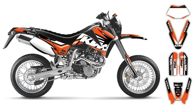 KTM Dekor SMC 625 640 660 LC4 1999 2000 2001 2002 2003 2004 Aufkleber Set SCRUB - Bild 1 von 4