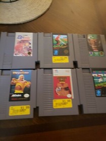 Lot Of 6 Nintendo NES Games  Cleaned and Tested, wrestlemania, Jordan vs bird