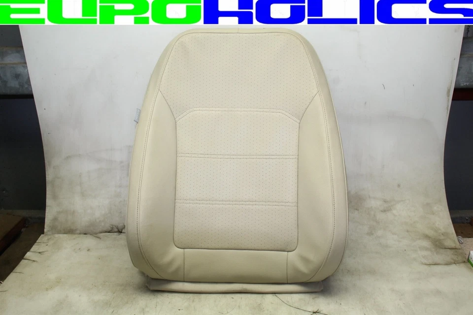 Volkswagen VW Passat 12-15 Right Front Passenger Upper Seat Cushion Beige Vinyl - Image 1 of 4