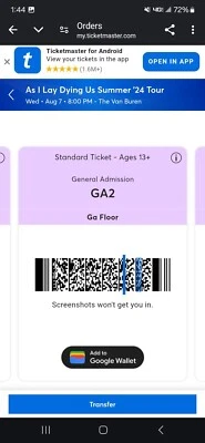as i lay dying concert tickets - Image 1 of 3