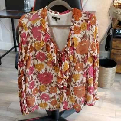 Massimo Dutti Floral Silk Blouse - Image 1 of 4