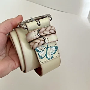 Fossil Women’s M Butterfly DBL KPR Cream Belt Fashion Designer - Picture 1 of 7