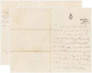 IRLAND 1868 BRIEFHALTERUNG VERNON GALWAY KAPITÄN BRADY HEIRATSANTRAG VERLETZUNG - Bild 1 von 3