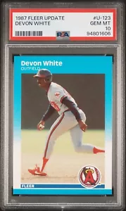 1987 Fleer Update #U-123 Devon White - PSA 10 GEM MINT - RC ROOKIE - Picture 1 of 1