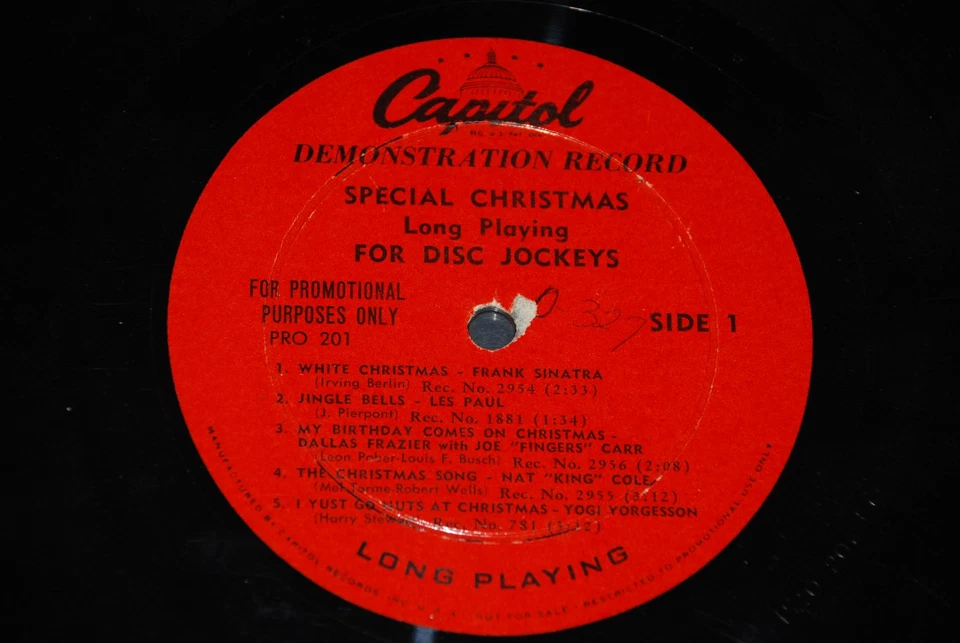 "Special Christmas for Disc Jockeys" Promo 10" CAPITOL PRO 201/202 Frank Sinatra - Bild 1 von 2