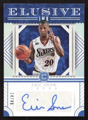 2017-18 帕尼基石 Eric Snow 签名难以捉摸的墨水银色 #/49 #EI-3 卡 — 第 1/2 张图片