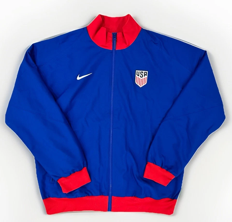 Nike USMNT Strike Anthem Jacket Men’s L Dri-Fit FJ2910-417 USA Soccer Blue