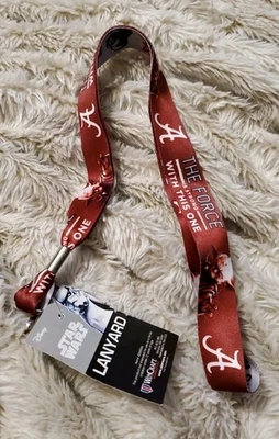 NCAA ALABAMA CRIMSON TIDE / STAR WARS LANYARD KEY CHAIN NWT - Image 1 of 2