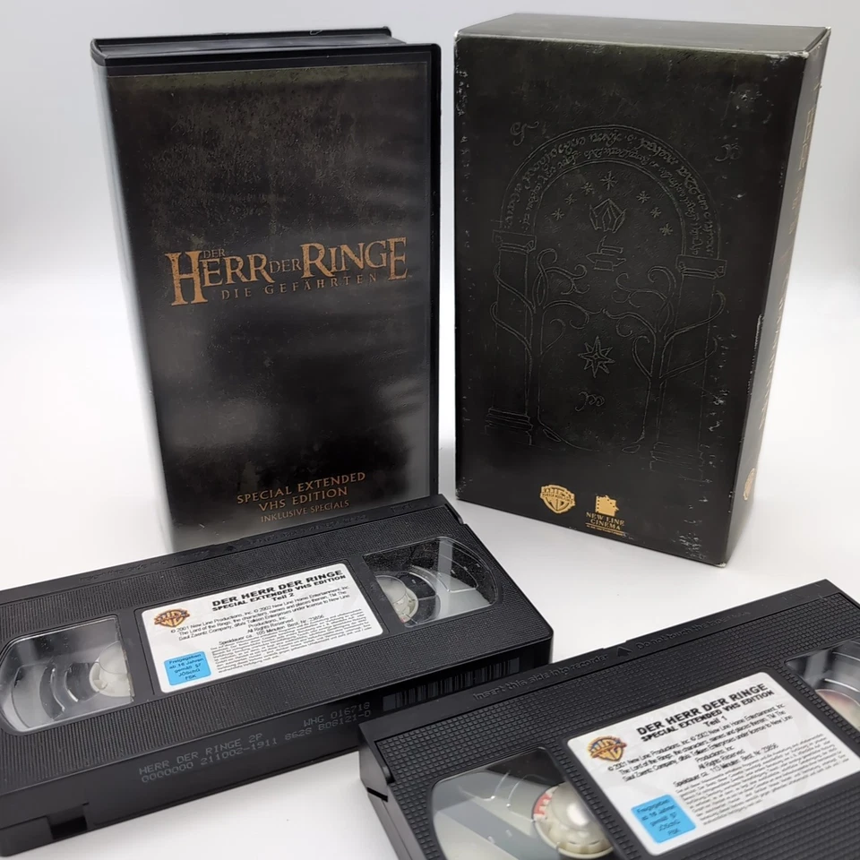 Herr der Ringe Die Gefährten Special Extended VHS Edition | 2 Kassetten Schuber - Bild 1 von 4
