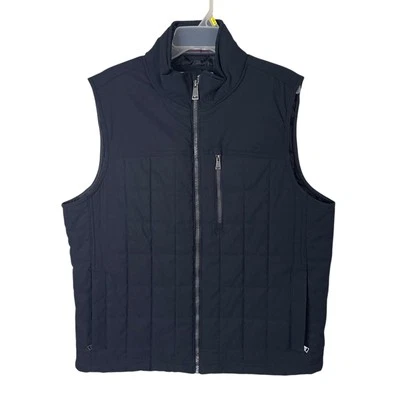 Orvis Quilted Puffer Vest Men's Size Large Black Zippered Pockets Wind Resistant - Image 1 of 4