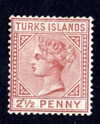 Islas Turcas 1882 sello Gibbons #56 MH CV $68 Foto 1 de 2