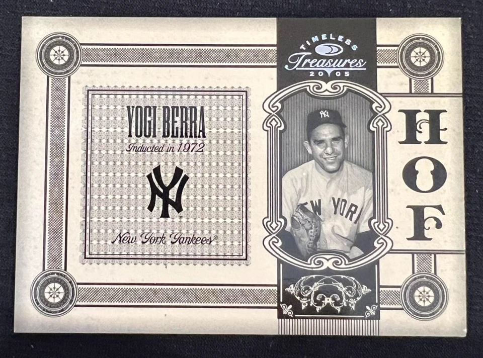 YOGI BERRA 2005 Donruss Timeless Treasures Salón de la fama #hof-48 MLB Yankees #314/500 Foto 1 de 1
