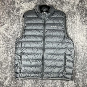 Eddie Bauer Vest Mens Large Gray EB650 Down Puffer Full Zip Lightweight Warm - Picture 1 of 8