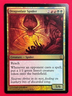 MTG Foil 1X Dragonlair Spider X1 Commander's Arsenal Magic - NM - Image 1 of 2