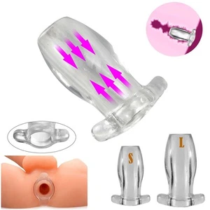 Silicone-Anal-Gauge-Stretcher-Tunnel-Hollow-Plug-Spreader-Sex-Men Women-Toy - Picture 1 of 18
