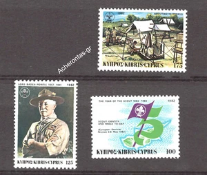 CYPRUS 1982. 75TH ANNIVERSARY OF SCOUTS. BADEN POWELL - NICOSIA - CAMPING. MNH!! - Picture 1 of 1