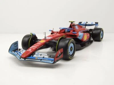 Modellino auto Ferrari SF-24 #55 Formula 1 Miami GP 2024 rosso Sainz 1:18 Bburago - Immagine 1 di 4