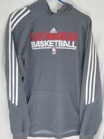 Adidas LA Clippers Basketball Hoodie Sweatshirt Mens Size LT Large Tall Gray NBA Cover