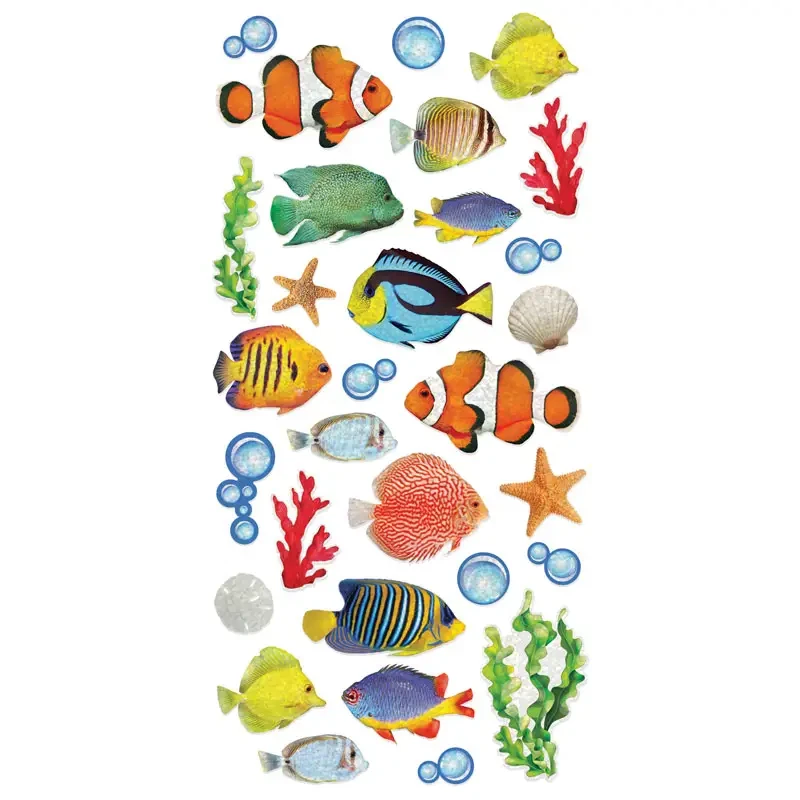 PAPER HOUSE Tropical Ocean Fish Holographic Foil Stickers Planner Supply Craft Scrapbook
