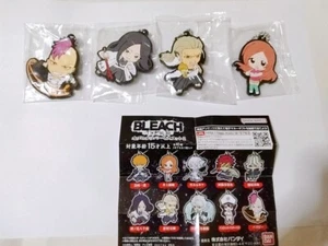 Bleach figure rubber key chain Lot 4 set mascot Bandai Japan z q6 - Picture 1 of 8