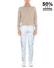 RRP€185 EMPORIO ARMANI Trousers W36 L34 Stretch Garment Dye Metal Logo Slim Fit