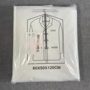 Garment Bag Travel Suit Dress Storage 24" x 20" x 48" Clear Thick Sealed - Picture 1 of 4