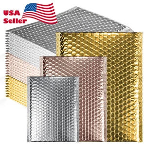 9"x12" Metallic Poly Bubble Mailers Shipping Mailing Padded Bags Envelopes - Picture 1 of 16