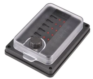 Bloque de fusibles Narva 10 vías LED 54445BL caja de conexiones de fusibles hoja caja de terminales de fusibles - Imagen 1 de 5
