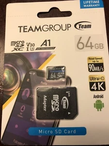 TeamGroup 64GB Micro SD Adapter Card - Picture 1 of 2