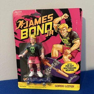 NEW 1992 Hasbro James Bond Jr action figure - Gordo Leiter w/ POP OUT SKATEBOARD - Picture 1 of 4