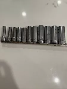 SNAP ON 211SFSY 3/8" 11 PC SAE6 POINT DEEP SOCKET SET 1/4" 7/8" SFS081 TO SFS281 - Picture 1 of 9