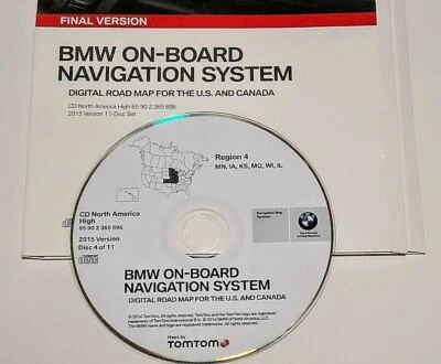 BMW 525i 530i 540i 740i 2002 2003 navegación mapa CD MN IA KS MO WI ILLINOIS Foto 1 de 2