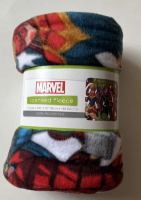 Springs Creative Fleece Marvel Avengers Unite Precut Fabric 1.5yds x 59in  NEW - Image 1 of 3