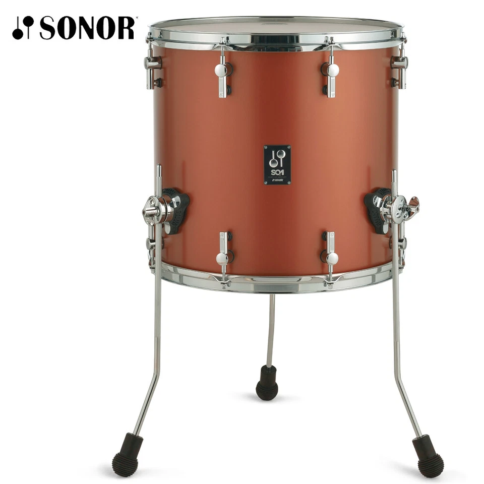 Sonor SQ1 16" x 15" Birch Floor Tom Drum Satin Copper Brown SQ1-1615-FT-SCB - Image 1 of 1