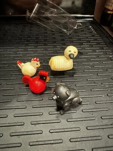 Vintage Fisher Price Little People Chicken Rooster Pig Sheep - Picture 1 of 4