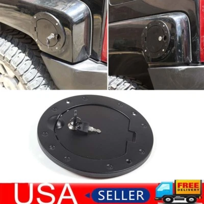 For 2003-2010 Hummer H3 & H3T Locking Fuel Door Gas Tank Cap Cover ALUMINUM US - Image 1 of 4