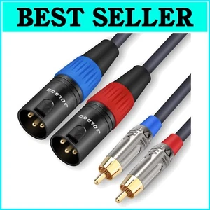 High-Quality 25 Feet RCA to Dual XLR Male Cable for Flawless Sound Performance - Picture 1 of 8