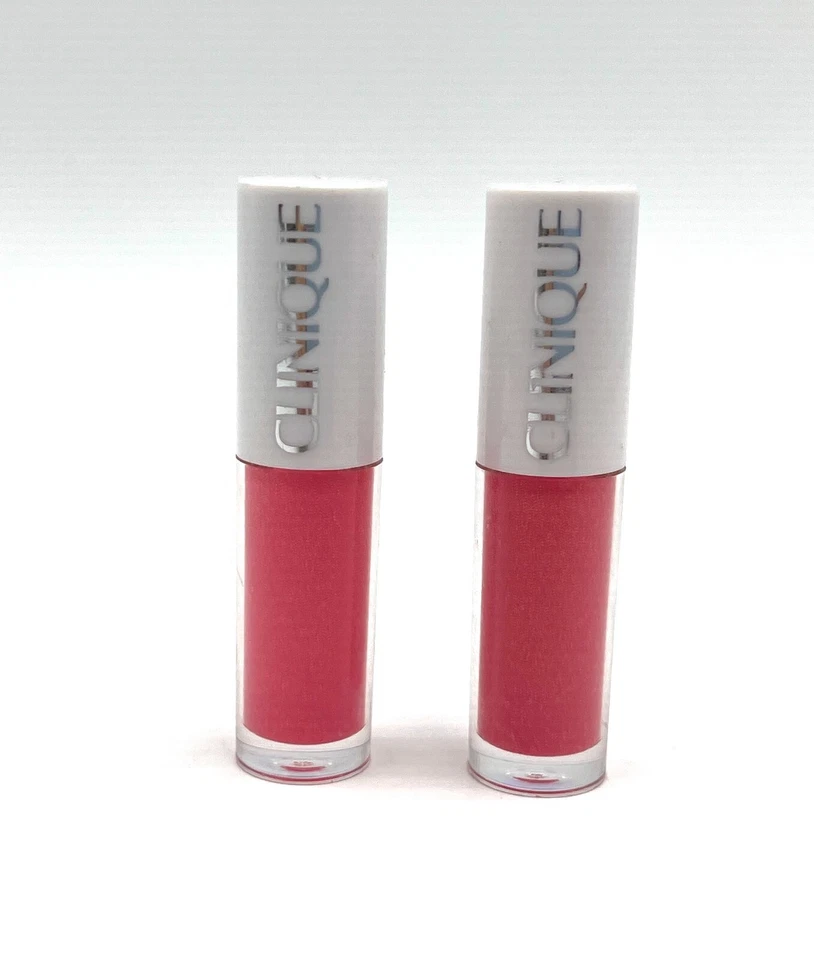 2 piezas: brillo de labios CLINIQUE + hidratación ~ 12 Rosewater Pop 1,5 ml * 2 = 3 ml ~ tamaño de viaje Foto 1 de 4