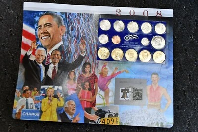 2008 Philadelphia Uncirculated Mint Set Postal Commemorative Society Obama - Image 1 of 4