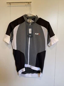 Louis Garneau MENS Icefit Cycling Jersey MEDIUM Black/Grey/White Retail $85 - Picture 1 of 4