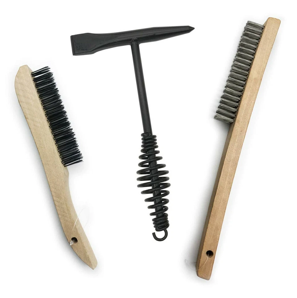 Welding Chipping Hammer + Stainless Steel/Carbon Steel Wire Scratch Brushes - Image 1 of 4