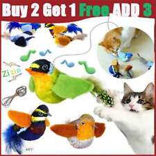 Cat Toys Chirping Bird Plush Toy Squeaky Feather Bird Cat Toy Pet Supplies BK