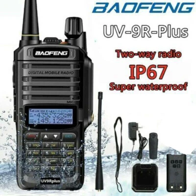 MARKENLOS BaoFeng UV-9R Plus 20W Dual Band V/UHF 2 Way Walkie Talkie Handfunkgerät DHL