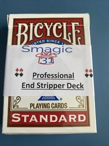 End Cut Stripper Deck, Red Bicycle Magic Card Trick Shaved Tapered - Picture 1 of 2