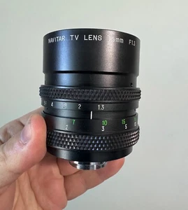 Mint NAVITAR TV LENS 75mm f1.3 C mount Cine Movie lens Bolex - Picture 1 of 11