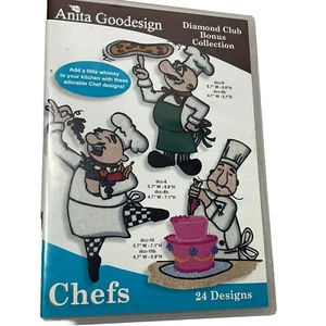 Anita Goodesign Maschinenstick CD Diamond Club Bonusköche 24 Designs - Bild 1 von 7