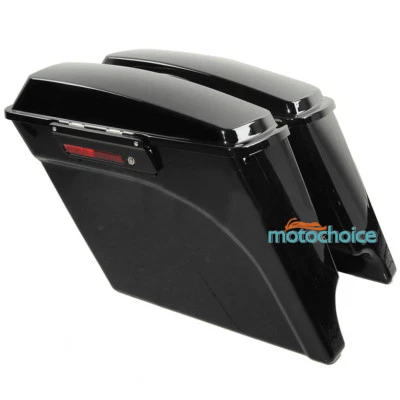 4" Hard Stretched Extended Saddlebags Fits For Harley Davidson Touring 1993-2013 - Image 1 of 4