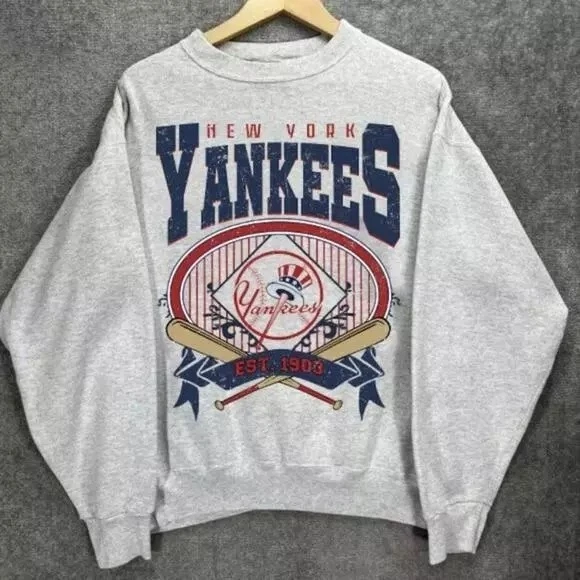 GILDAN Vintage New York Yankees Est 1903 Sweatshirt Unisex Graphic Men Women